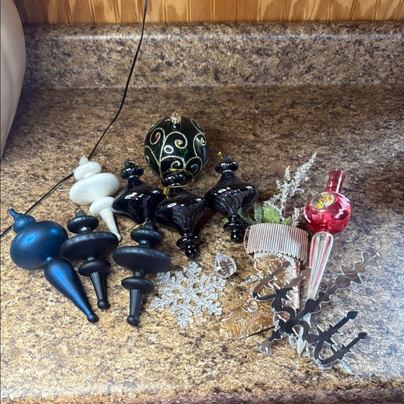 Hobby Lobby Black and Blue Ornaments Collection bundle of 13 items - Picture 1 of 6